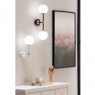 Aplique de pared Merasi Blanco-Cromo
