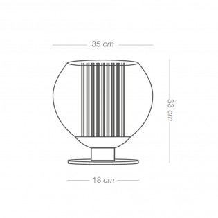 Lámpara de mesa Bola Cuerda Beige 35