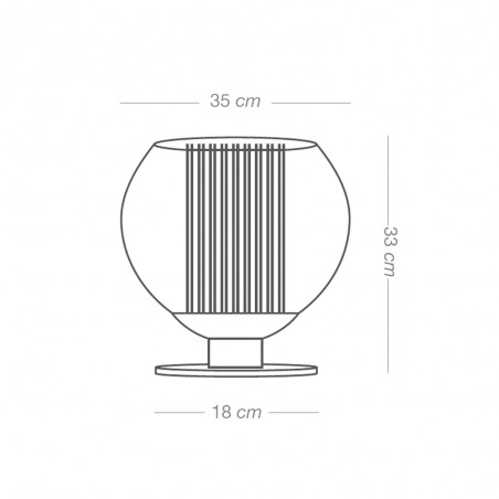 Lámpara de mesa Bola Cuerda Beige 35