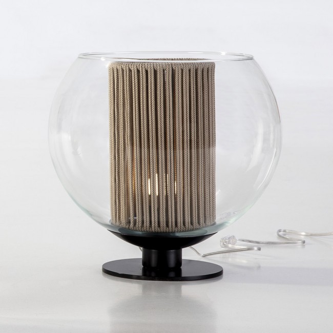 Lámpara de mesa Bola Cuerda Beige 35