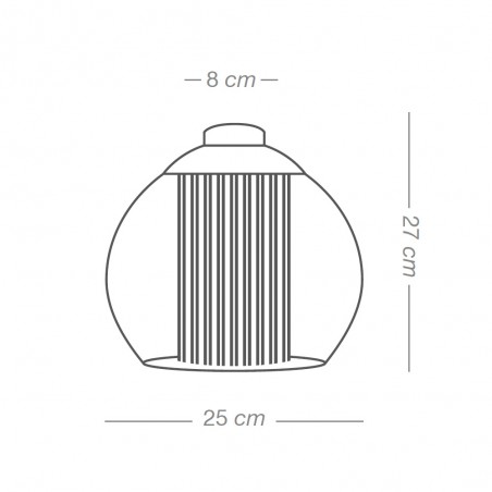Plafón de techo Bola Cuerda Verde 25