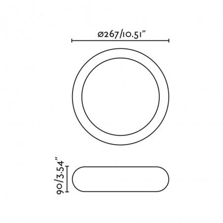 Plafón de techo de exterior LED Anga (24W)
