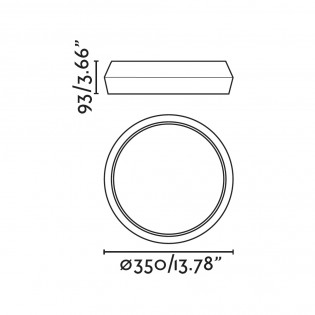 Plafón de techo LED Shoku II (24W)