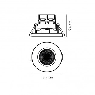 Empotrable LED para exterior Fremont 4000K 3-Kit (4.5W)