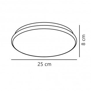 Plafón de techo LED para baños Montone (8W)