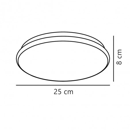 Plafón de techo LED para baños Montone (8W)