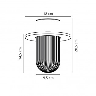 Plafón de techo de exterior Januka