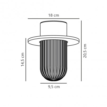 Plafón de techo de exterior Januka