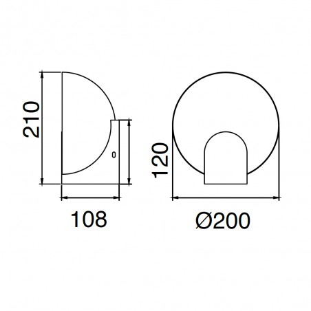 Aplique de pared LED Óculo (5W)