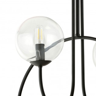 Plafón de techo Giorgio Transparente (4 luces)