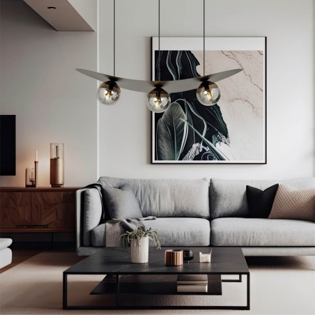 Lámpara de techo Camerino Grafito (3 luces)