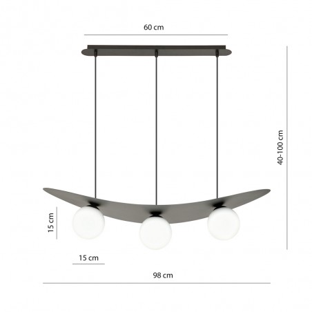 Lámpara de techo Camerino Opal (3 luces)