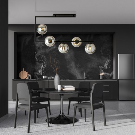 Plafón de techo Ventara Grafito (5 luces)