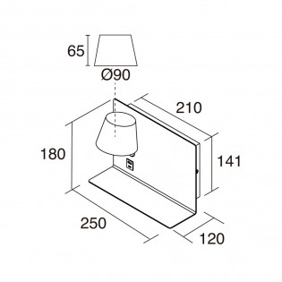 Aplique LED con interruptor y USB Serene (6W) I