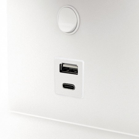 Aplique LED con interruptor y USB Serene (6W) I