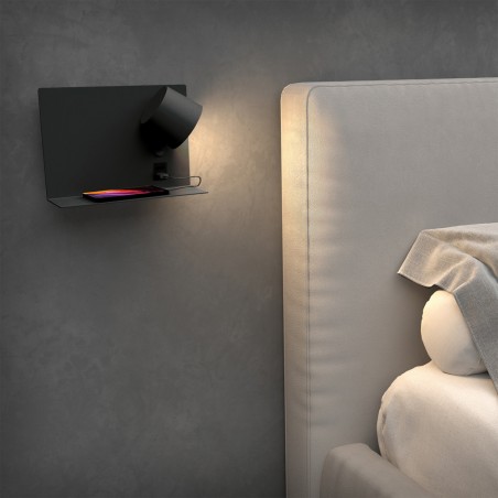 Aplique LED con interruptor y USB Serene (6W) II