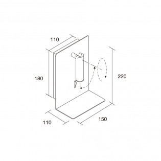 Aplique lector LED con interruptor y USB Baltic (3W)