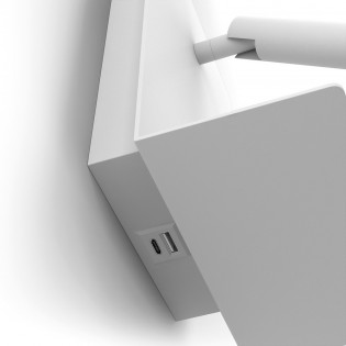 Aplique lector LED con interruptor y USB Baltic (3W)