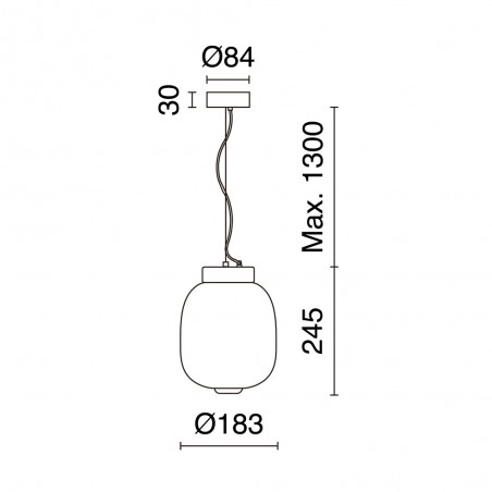 Lámpara de techo LED Krista Verde (10W)