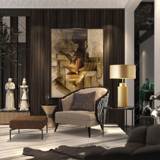 Lámpara de mesa Ceramic L Oro