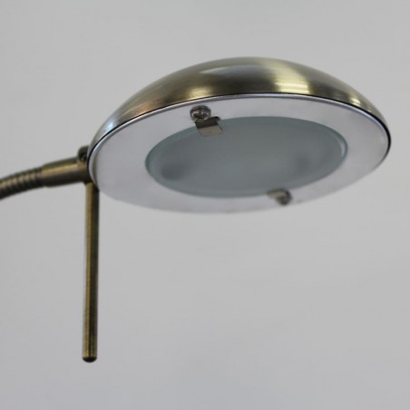 Lámpara de pie LED con repisa Olimpia Cuero (18W+5W)