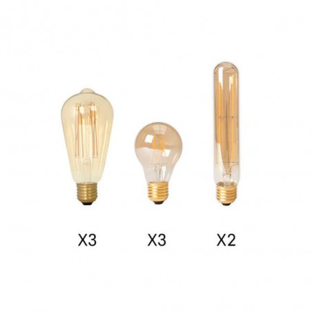 Pack x 8 Bombillas E27 lámpara de techo Ilo-Ilo