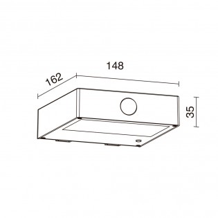 Aplique LED solar con sensor Tona (6W)