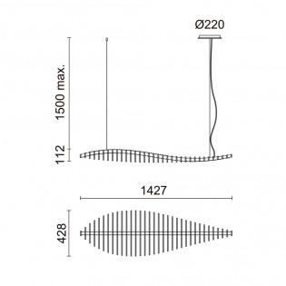 Lámpara colgante LED Fish 2700K (26W)