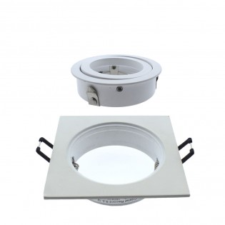 Empotrable LED CLASSIC cuadrado aluminio blanco (8W)