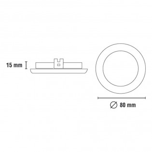 Empotrable LED BASIC fijo redondo blanco (8W)