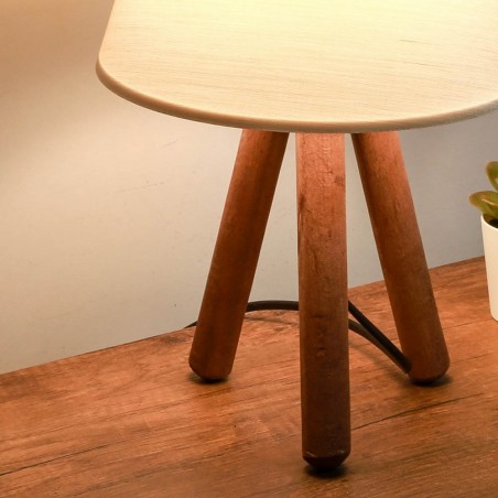 Lámpara de mesita Laresma Crema