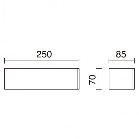 Aplique de pared LED Rett (2x4W)