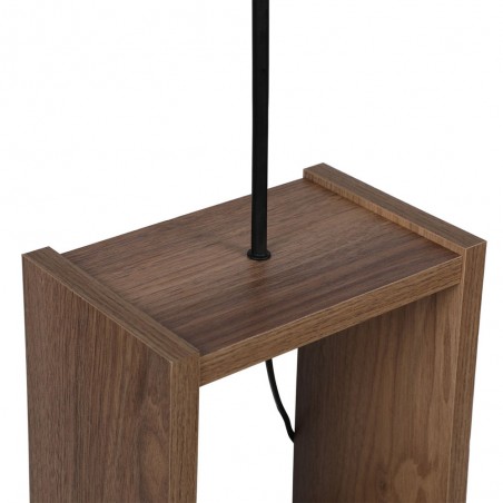 Lámpara de pie estantería Diero Gris