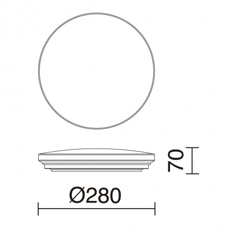 Plafón de techo LED Carme Rimless (16.5W)