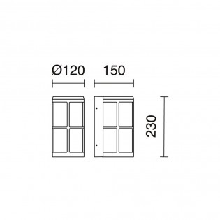 Aplique de pared de exterior Lug