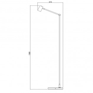 Lámpara de pie recargable LED Tipik Negro (3W)