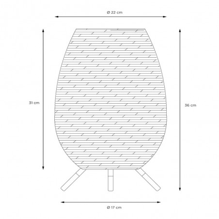 Lámpara portátil recargable LED Colin (3W)