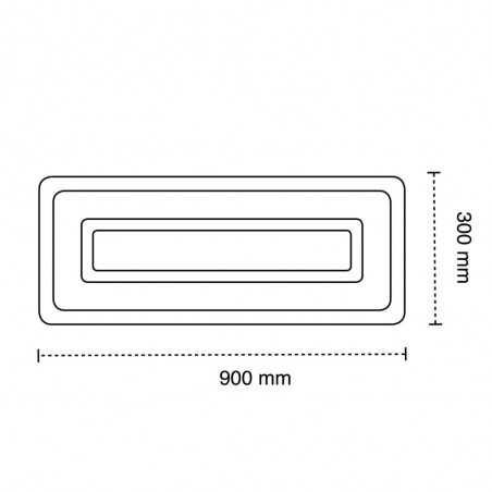 Plafón de techo LED Cryn 3CCT Smart (125W)