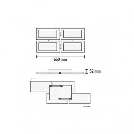 Plafón LED Or (72W)