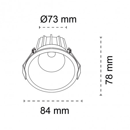 Empotrable de techo LED Nosy CCT (12W)