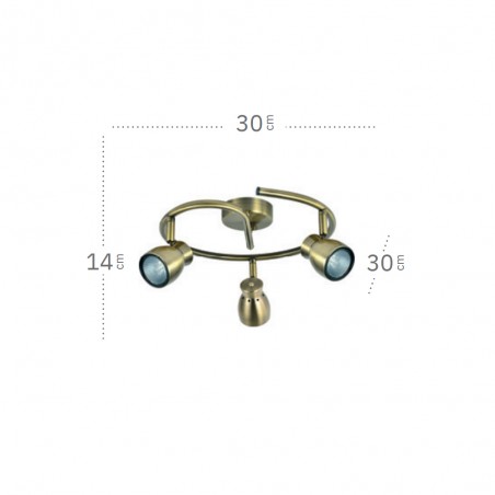 Plafón de techo Chacho (3 Luces)
