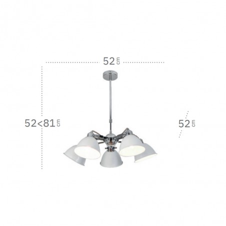 Lámpara de araña Buri (5 Luces)