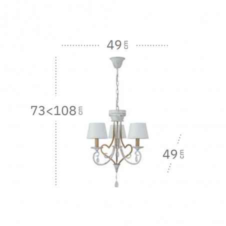 Lámpara de araña Crasas (3 Luces)