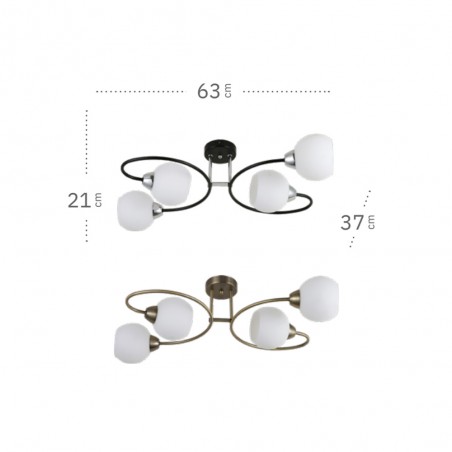 Plafón de techo Fuji (4 Luces)