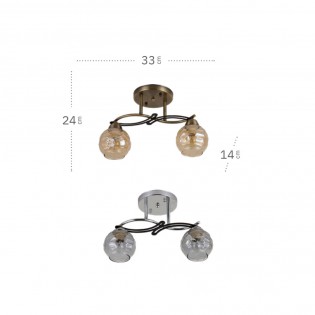 Plafón de techo Etna (2 Luces)