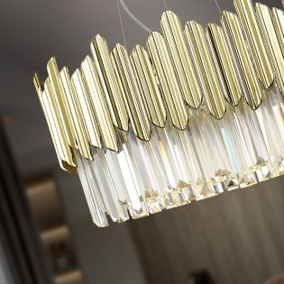 Lámpara colgante Tiara Oro