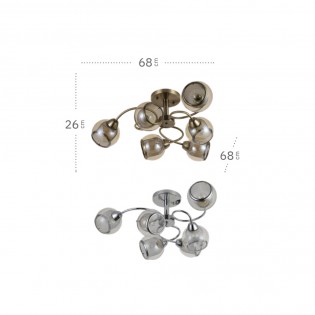 Plafón de techo Stanley (6 Luces)