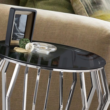 Mesa auxiliar Ciros Acero Brillo