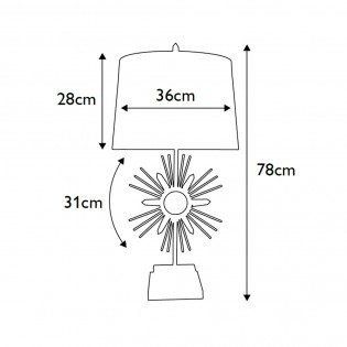Lampara de mesa Sun King