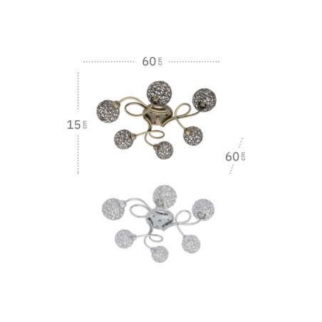 Plafón de techo Lyon (6 Luces)